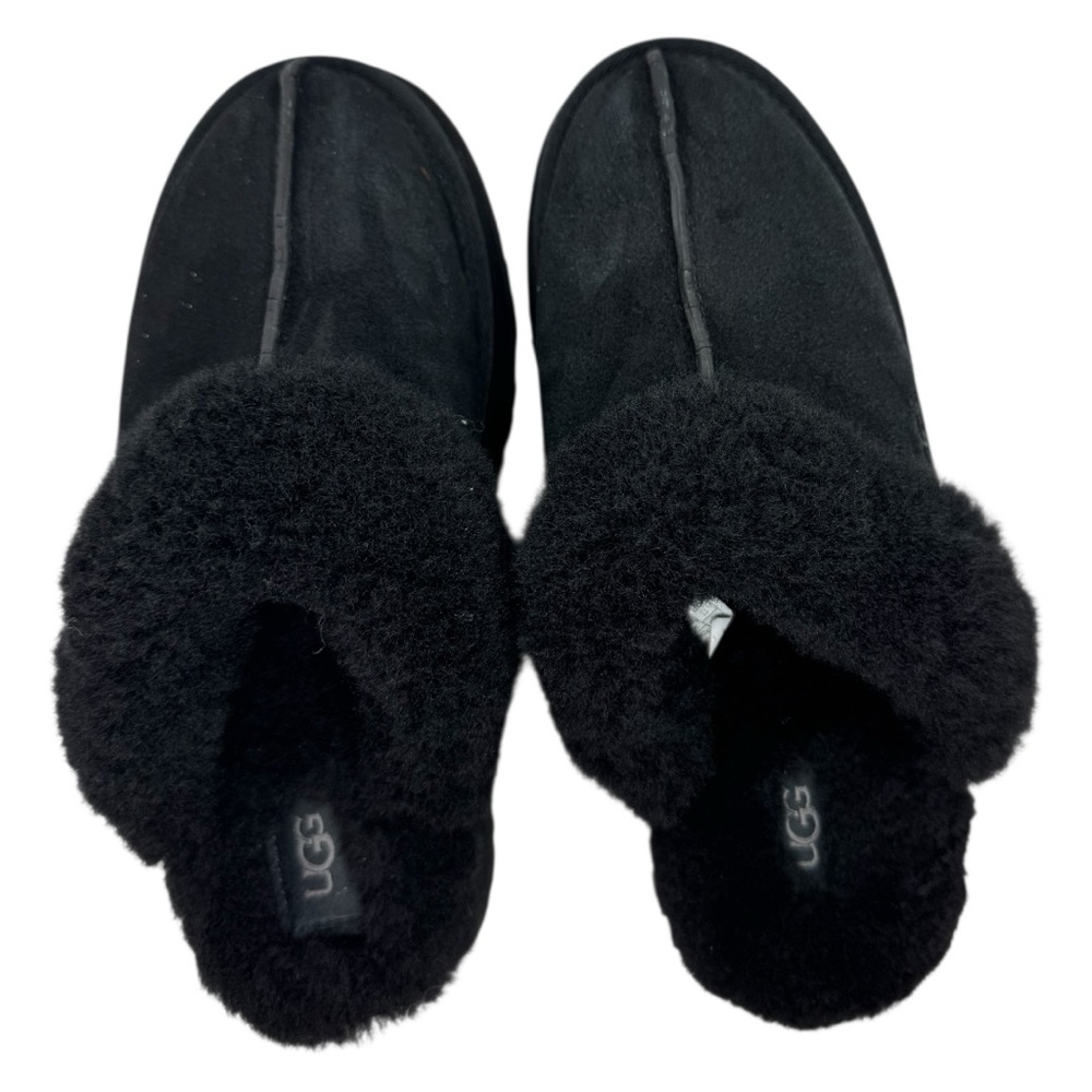 UGG Black Shearling Slip-Ons